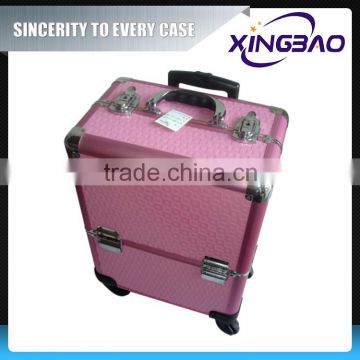 aluminum trolley nail case wtih plastic tray,large aluminum trolley nail case with plastic tray