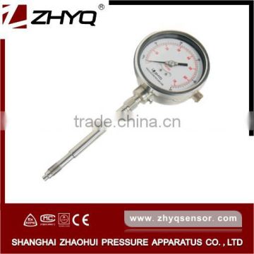 Mechanical melt pressure gauge