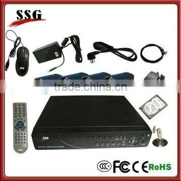 4 Channel H.264 DVR with built-in GSM alarm system with free CMS software