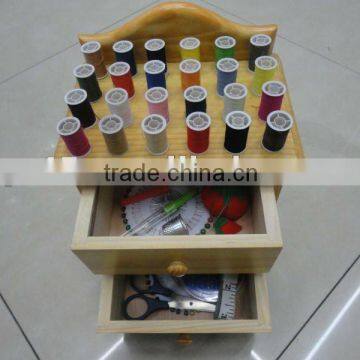 top grade wooden box sewing kit