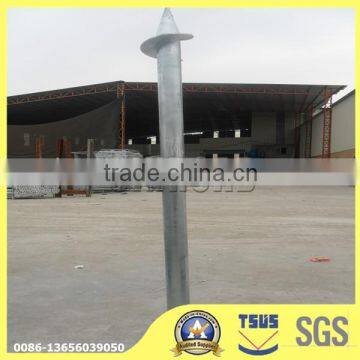 huanghua latest design hot-dip galvanized steel ground screw piles (professional manufacture)