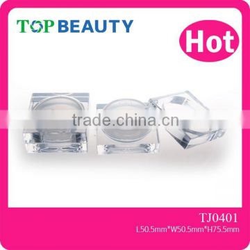 TJ0401-1 square Clear Plastic Jar loose powder