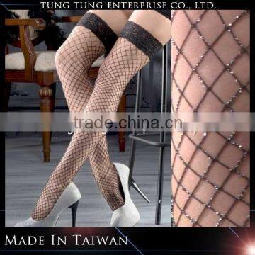 Ladies Sexy silver fishnet stockings