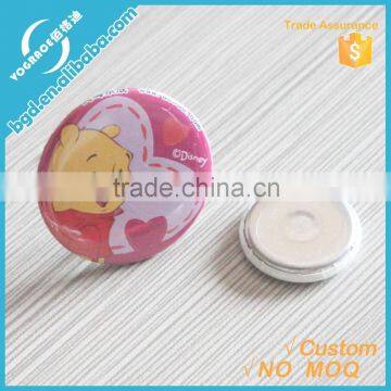 E-co friendly custom logo round metal tinplate fridge magnet