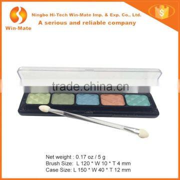 With 1 Brush Applicator In Plastic Container 5 Colors Eye Shadow Palatte photo-2