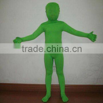 lime green kid full body spandex suit