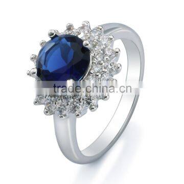 Fashion round cut sapphire ring women's gold plated jewelrt to India snapdeal flipkart