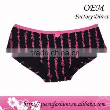 Lovely designed wholesale private label lingerie OEM underwear legs elastic bamboo fiber undergarment