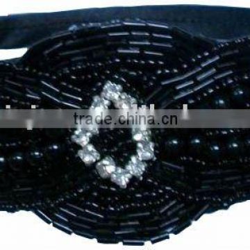 fashion rhblack plastic headband /hair pin