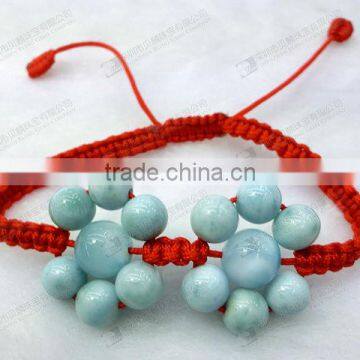 larimar jewelry,larimar round beaded bracelet for women