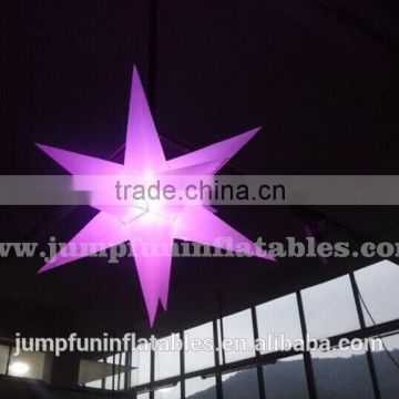 Colour change LED Inflatable Star hanging Lighting balloon