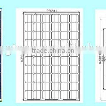 Size: 1650*992*40/45/50mm, Polycrystalline Solar Cells Modules 220W-250W