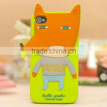 3D Silicone Animal Case for iPhone 4