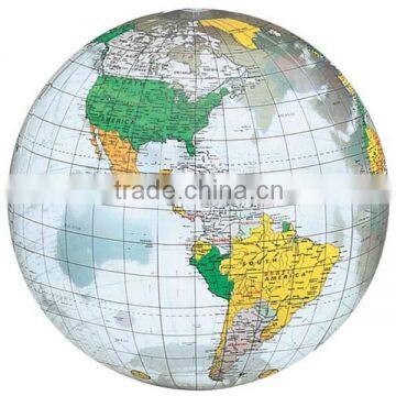 Hot selling cheap custom inflatable earth globe beach ball wholesale