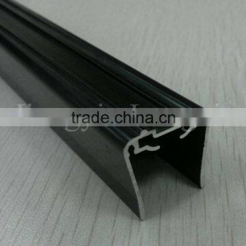 Black anodized aluminum decoration profile