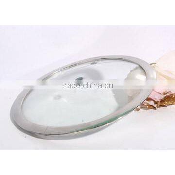 T type glass lid temepred cooking pan