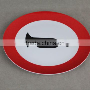 trafic design melamine rond plate