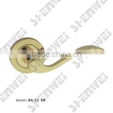 BA-52 PB brass door handle on rose