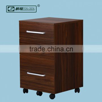 Mobile Melamine Board Walnut Filling Cabinet