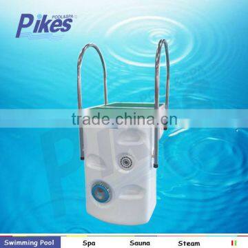 Combo pipless integrative swimming pool portable filter with swimming pool lights