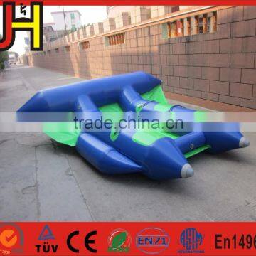 2 Tubes Flying Towables, Inflatable Flying Fish Banana Boat For Water Sports