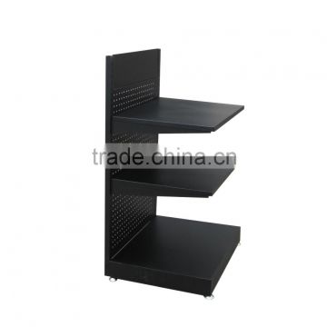 supermarket metal 3 layers car accessories product display rack with shelves