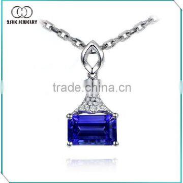 High Quality blue sapphire gem stone pendant