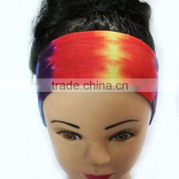 High Quality Yoga Adjustable Elastic Cotton Spandex Digital Printing Headbands photo-2