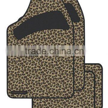 Leopard carpet car mats