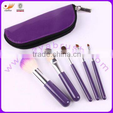 5 PCS Best Quality Makeup Brush Set With Purple Colored Handle