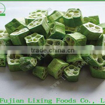 Healthy dried foods of Okra cut