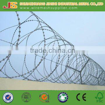 BTO-22 980mm roll diameter galvanized razor barbed wire( Chinese real manufacture)