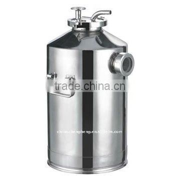 Stainless steel medicine container with sight glass