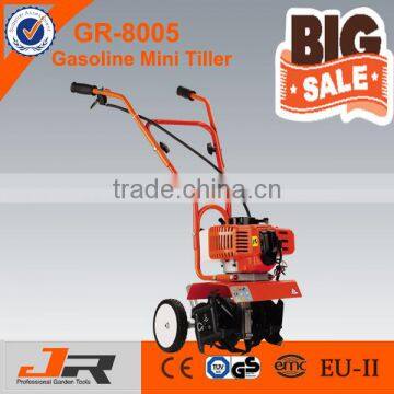 Long working life 52cc garden tool mini tiller/scarifier