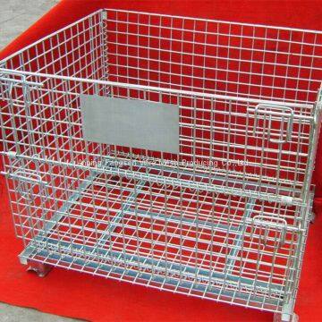 Warehouse metal storage cages with 4 wheels