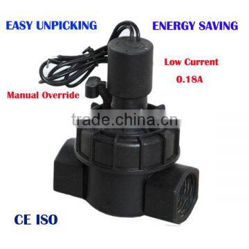 1inch 12vdc manual control electric media water hydraulic solenoid valve