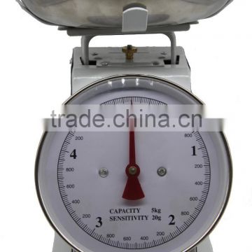 Mechanical stainless steel kitchen weight scale with bowl/spring scale