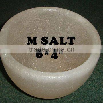 100 % Food Grade Himalayan Salt Salad Bowl / Rock Salt Food Grade Serving Bowl for fruits Pakistan