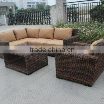 969 gardern half round wicker modern sofa