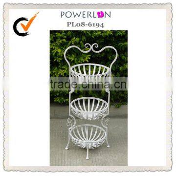 Lovely decorative antique standing wrought iron planter stands