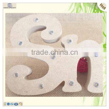 Christmas Home Gathering Letters Smile Wooden Led Ornament