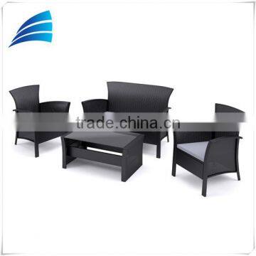 4-Piece Modern coffee table with glass top Set furniture