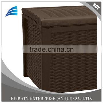 Outdoor Rattan Wicker Brown Storage Box photo-4