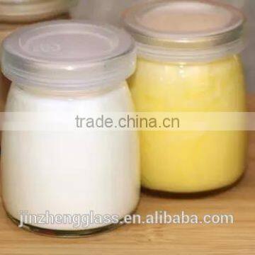 100ml New Cute mini glass pudding bottle glass jars plastic vacuum sealed