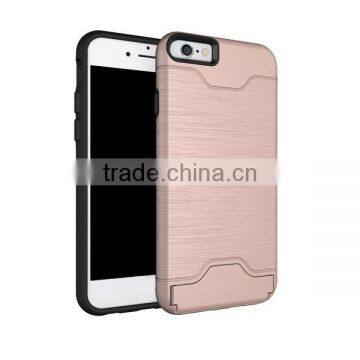PC+TPU Fashion Phone Case Phone Shell With Card Slot Protective Back Cover for Iphone 6 6S photo-3