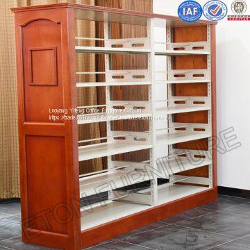 Library Double Sided Bookcase Furniture Metal Multi-layer Book Shelf photo-2