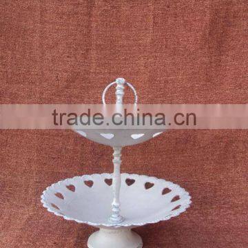 High Quality Designer 2 Tier Cake Stand,Cake Stand,Antique Metal Cake Stand