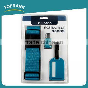 Toprank Colorful Adjustable Luggage Belt Strap 3-digit TSA Lock And Luggage Tag 3pcs Flight Travel Luggage Set For Suitcase photo-2