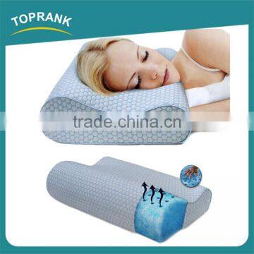 New design luxury bed pillow breathable ice silk fabric soft contour memory foam pillow