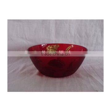 hand painted classical charismas glass bowl